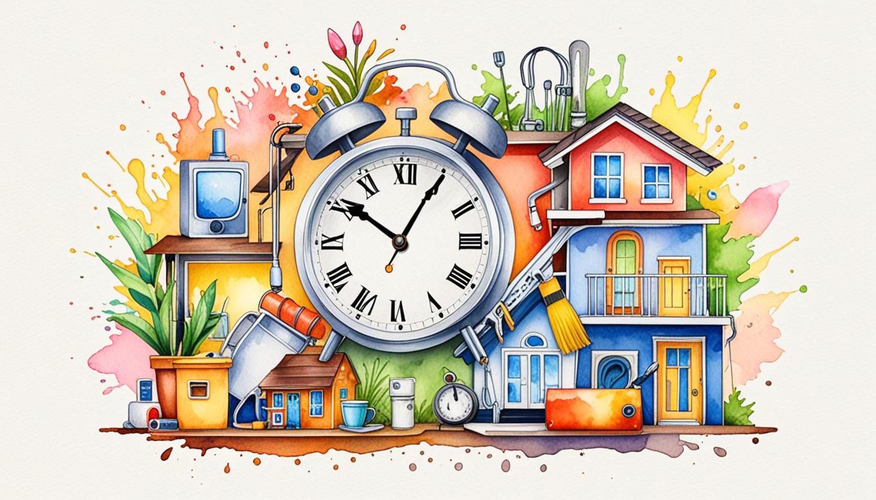 How technology can assist in time management for home maintenance