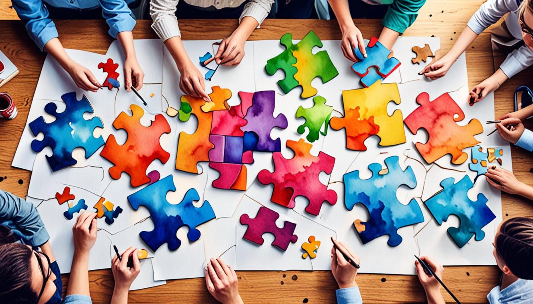 Group Puzzles: Dynamics and Strategies to Enhance Collaboration